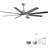 66 Inch Large Ceiling Fan With Dimmable Led Light 8 ABS Blades Smart Remote Control Reversible DC Motor For Living Room-1809259631-1809259626