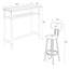 Ensemble de table à hauteur de comptoir rustique brun et 2 tabourets. Fabriqué en fer résistant. Assure une fabrication stable. Couvre-pieds antidérapants. Tabourets pliables pour plus d'espace. Élégant grain de bois en métal