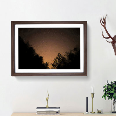 Forest at Night in Abstract - Picture Frame Graphic Art Print
