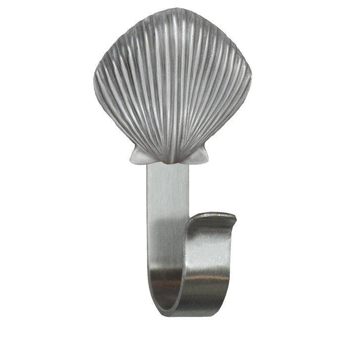 Costello Coastal Knobs Scallop Shell Wall Mounted Towel Hook | Wayfair