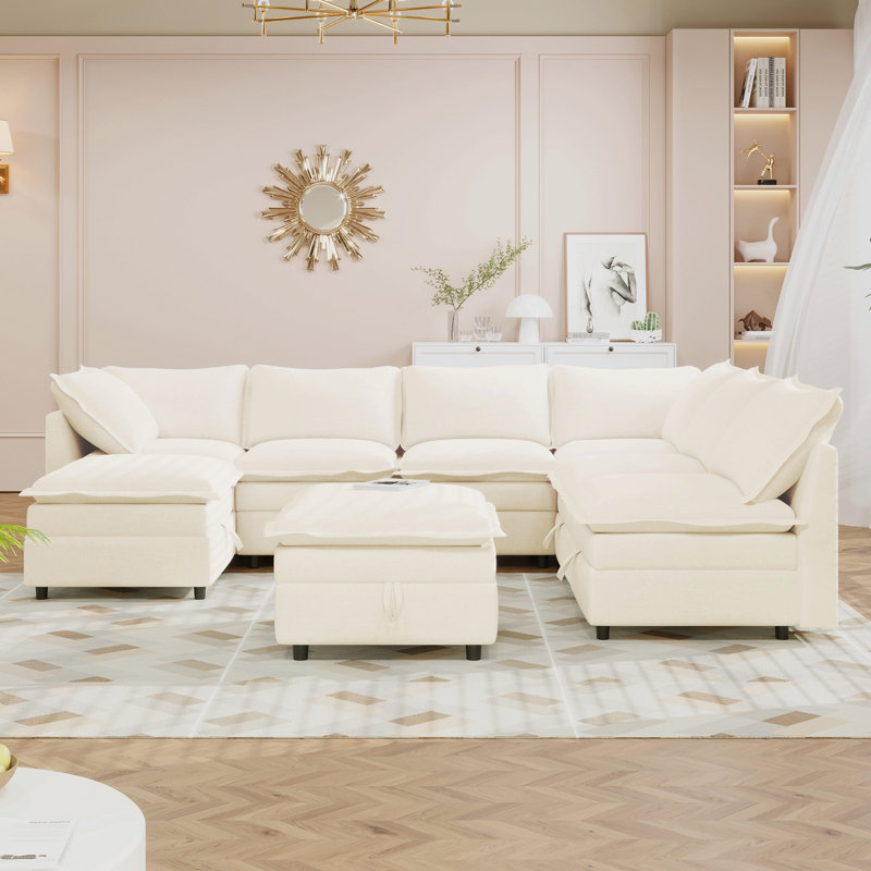 Canapé-lit modulaire 8 pièces avec rangement Mirod