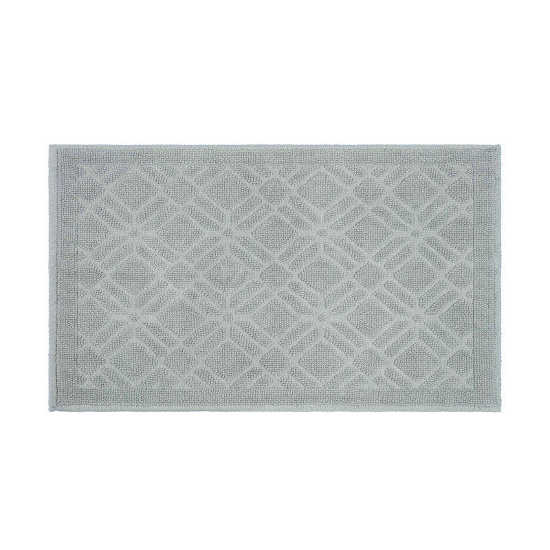 Martex Bath Rug, Geo Gray