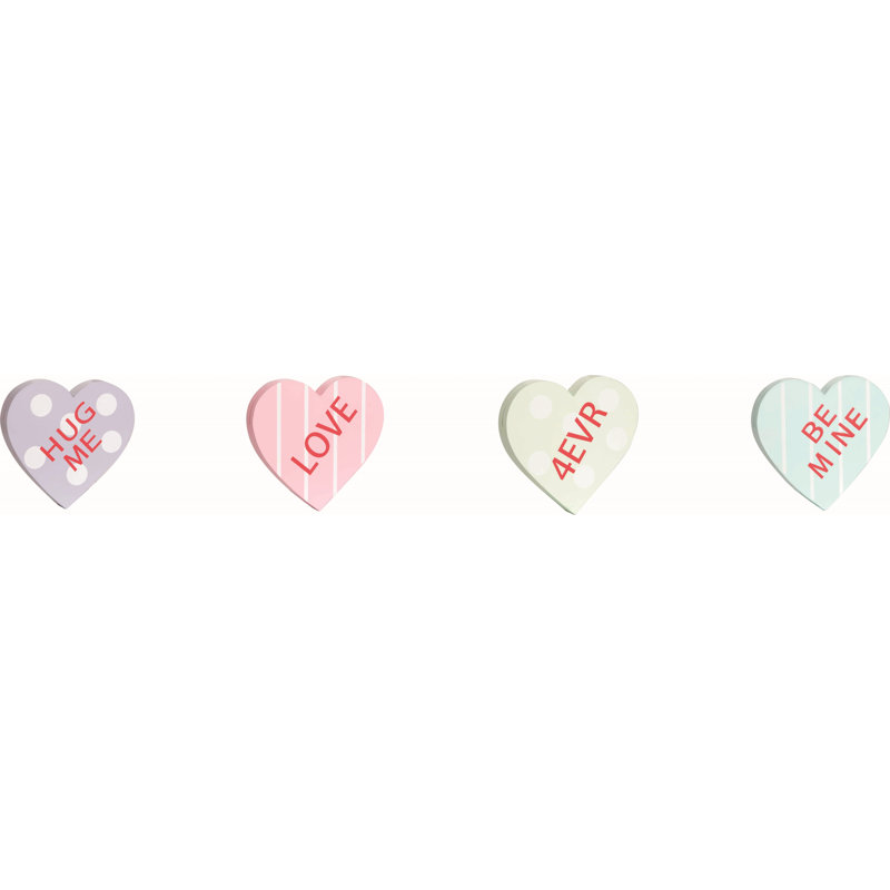  Ensemble de 4 porte-cartes coeurs en coeurs