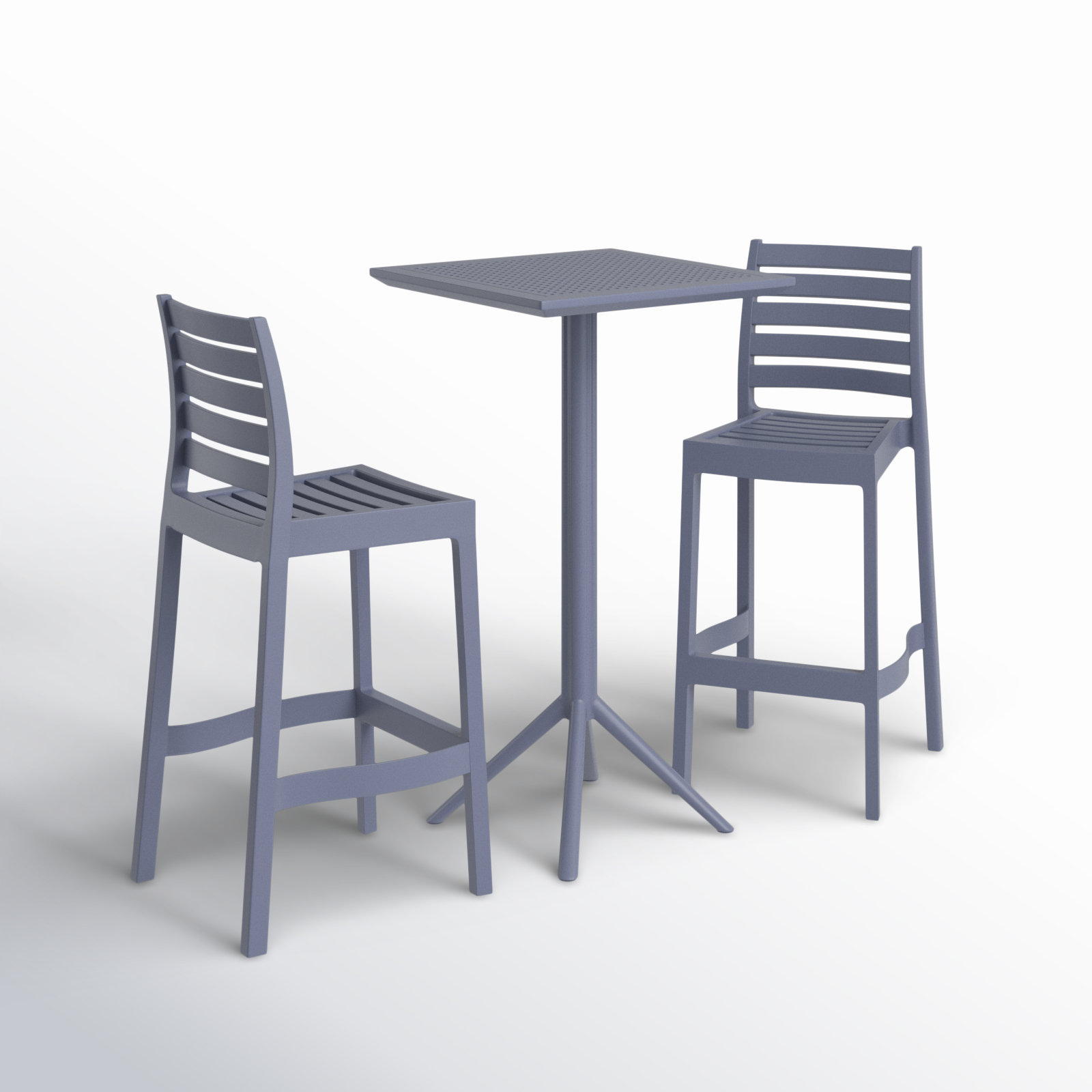 Farrah 24" Patio Dining Set, Dark Gray
