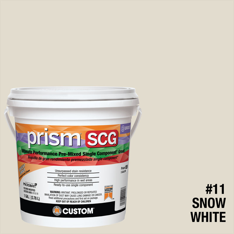 Prism SCG 1 Gal. Ultimate Performance Pre-Mixed Single Component Grout, Snow White