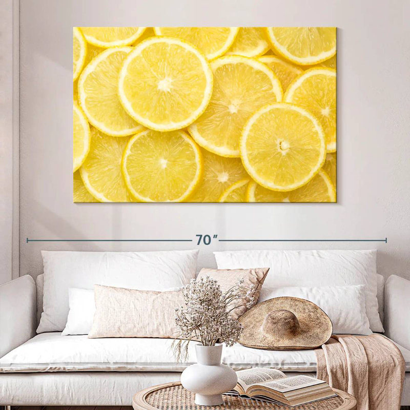 Yarlin tranches de citron, H 34 po x l 51 po