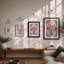 Symmetrical Floral Design Botanical - Framed Print-1470093520-1470093522