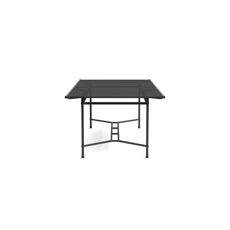 Venetian Outdoor Dining Table, Textured Pewter