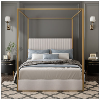 Queen Canopy Metal Bed Frame