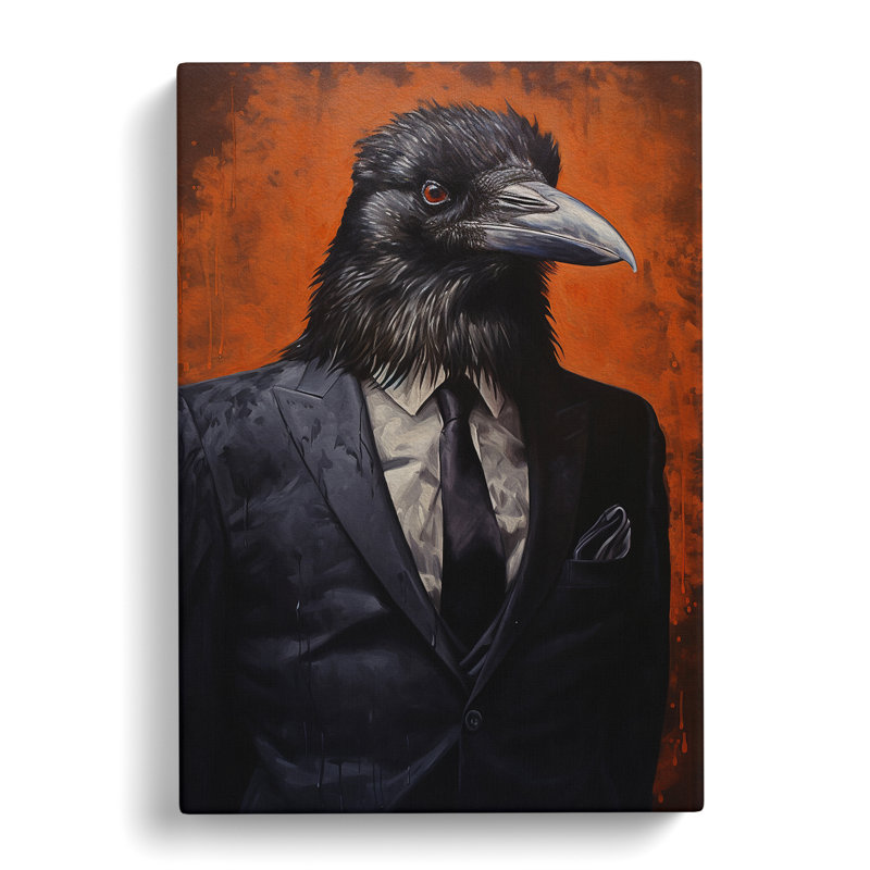 Raven In A Suit No.2 - Print, 76cm H x 50cm W x 3cm D