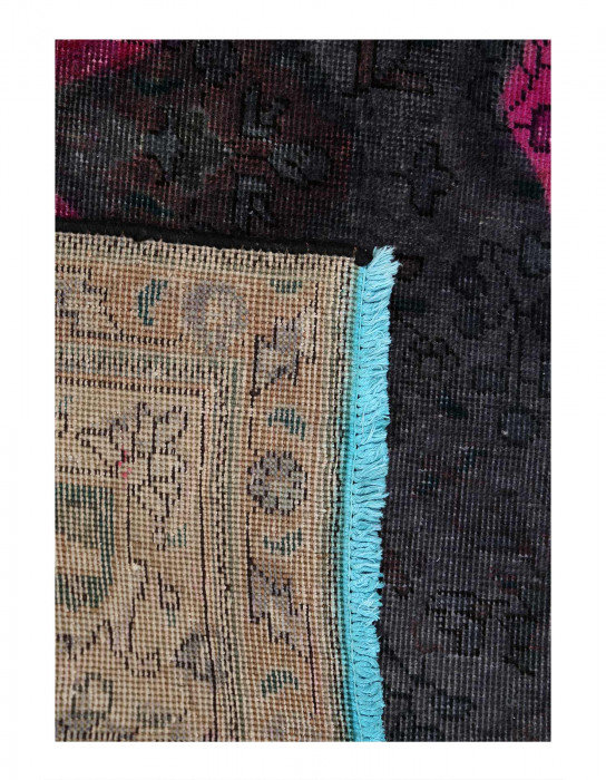 Tapis unique en laine d'agneau 3 pi x 4 pi 9 po Tarjan