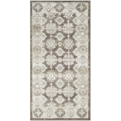 Leuchte 2' x 4' Ivory Brown Vintage Indoor Rug
