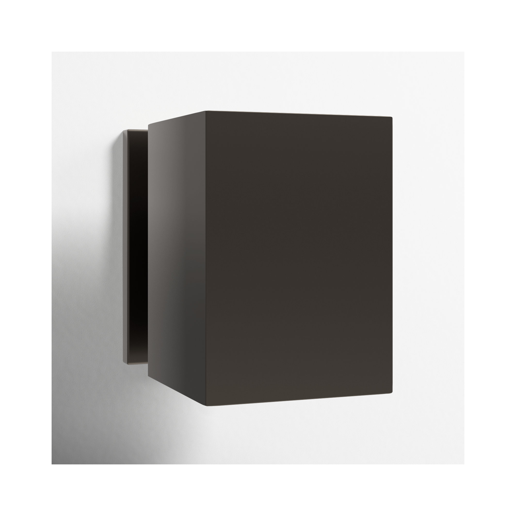 Dyer Single Light Outdoor Aluminum Wall Light, Bronze, No, 7" H x 5" W x 5" D
