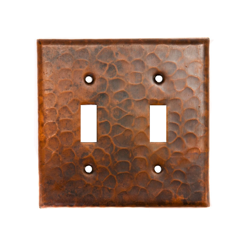 Copper Switchplate Double Toggle Switch Cover