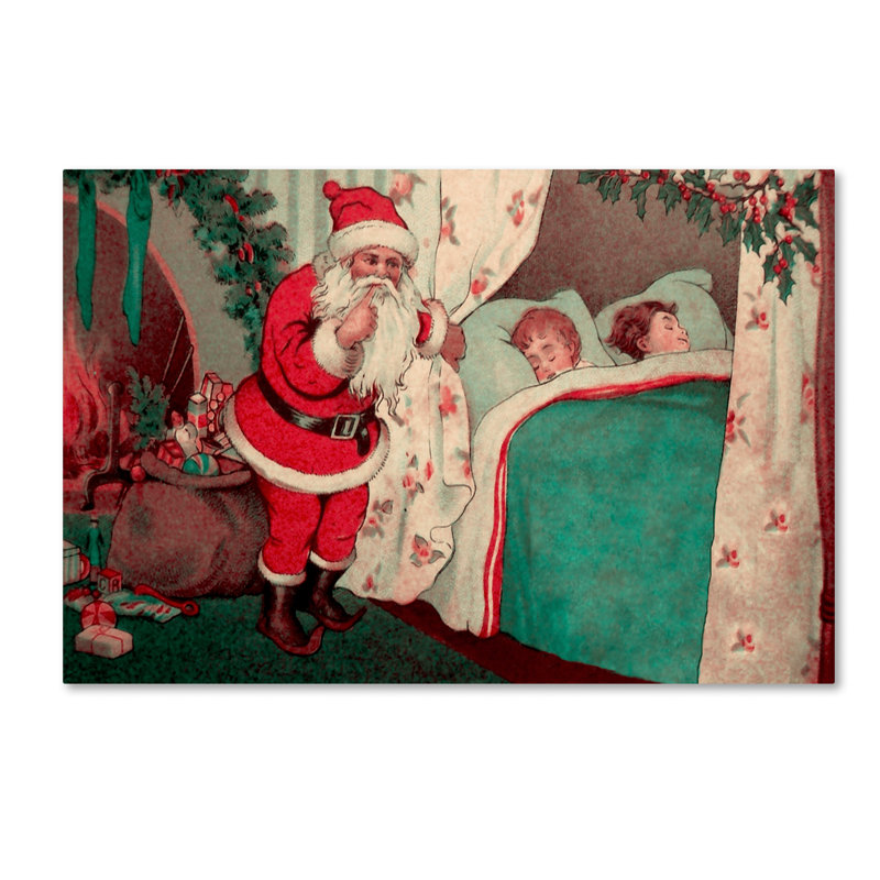 « sleep children », art mural sur toile tendue, 16 po x 24 po