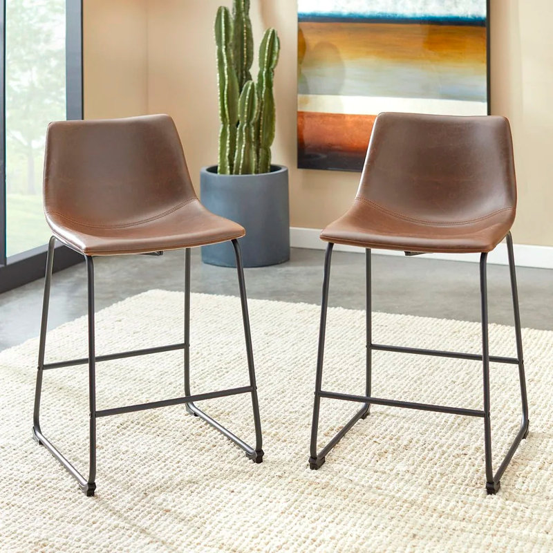 Julienn Bar & Counter Stool, Vintage Brown, Counter Stool (25.5” Seat Height)