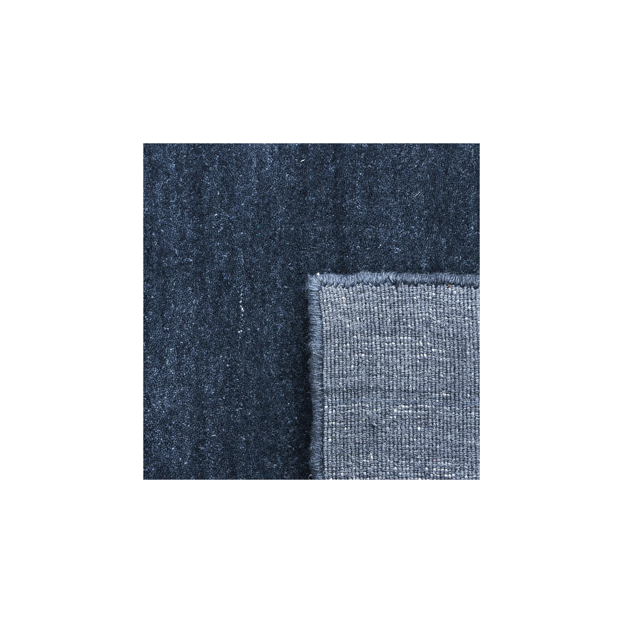 Handmade Navy Rug, Rectangle 3' x 5'