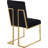 Chakevia 19'' H Tufted Velvet Upholstered Metal Side Chair-765445694-760109692