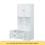 Armoire de rangement haute et large pour salle de bain, unité de rangement pour salle de bain, armoire autoportante avec 4 portes, tablettes réglables, tablettes ouvertes multicouches, blanc-328573298