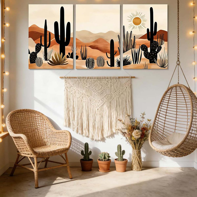 3 Piece Wrapped Canvas Print, 60 cm H x 120 cm W