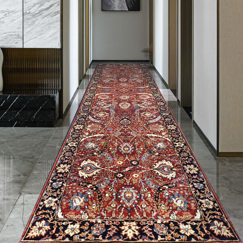 Hand Knotted Wool Oriental Area Rug, Runner 2'6" x 12'
