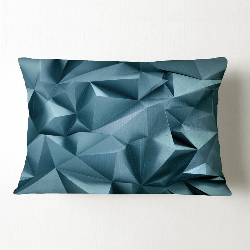 3D abstrait géométrique - coussin imprimé abstrait
