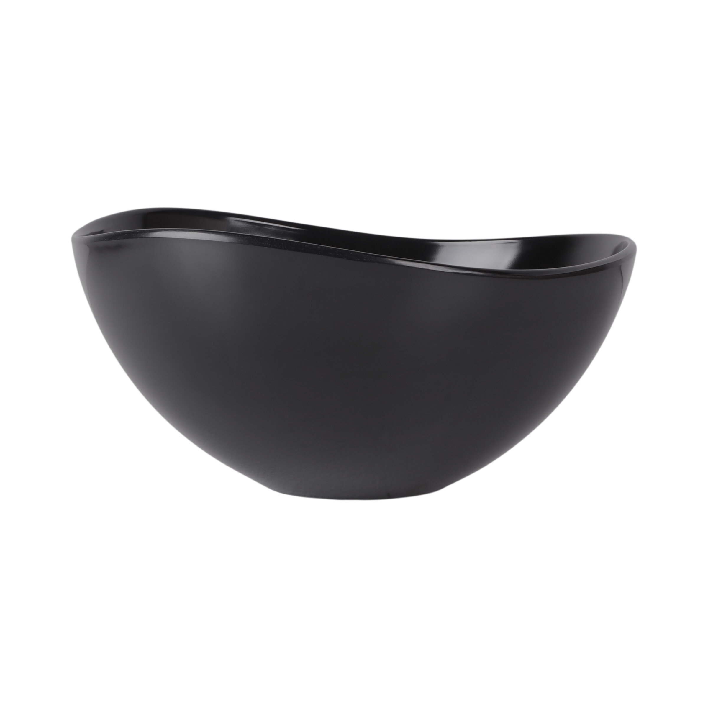 Large Angled Clear Serving Bowl - Premium Heavyweight Plastic