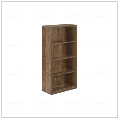 Contemporary 5-Tier Bookshelf With Adjustable Shelves For Office And Bedroom, Brown Laminate Finish