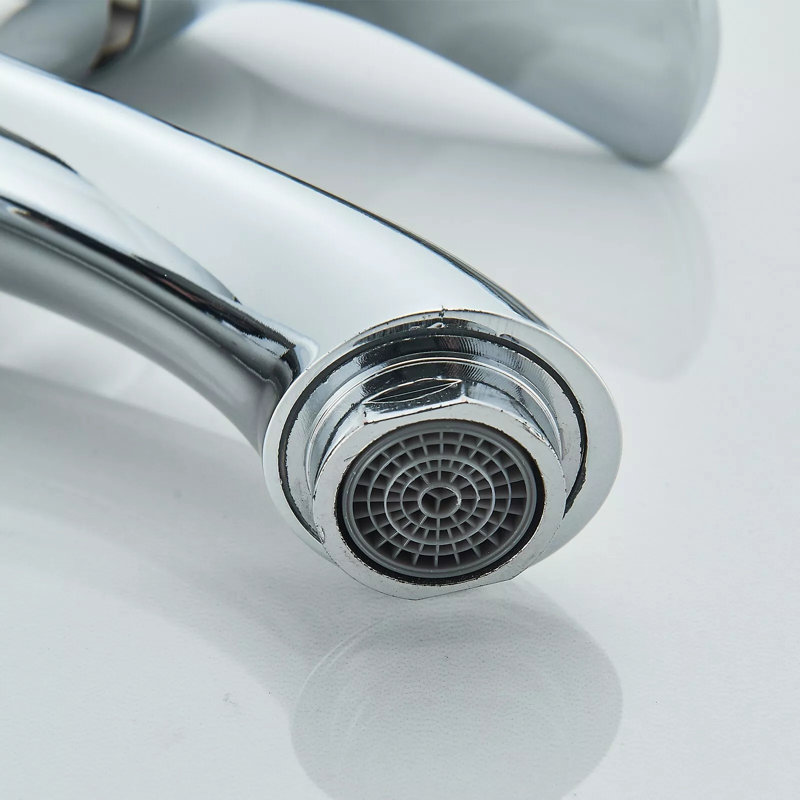 Modern Basin Sink Mixer Tap Monobloc Waterfall Bathroom Single Level Tap Chrome