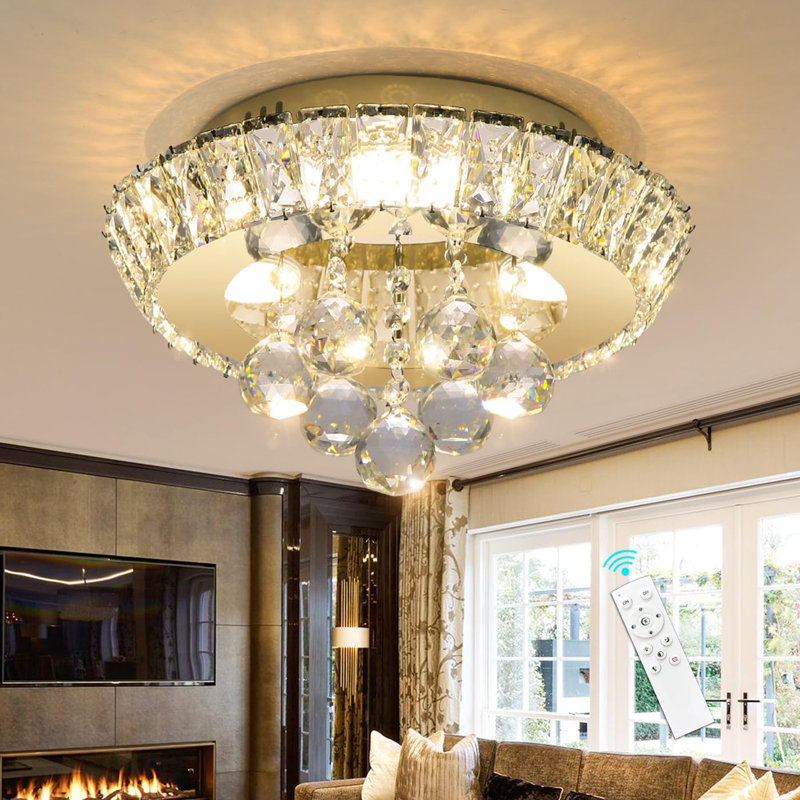 Lustre en cristal Modern Glam doré, Doré