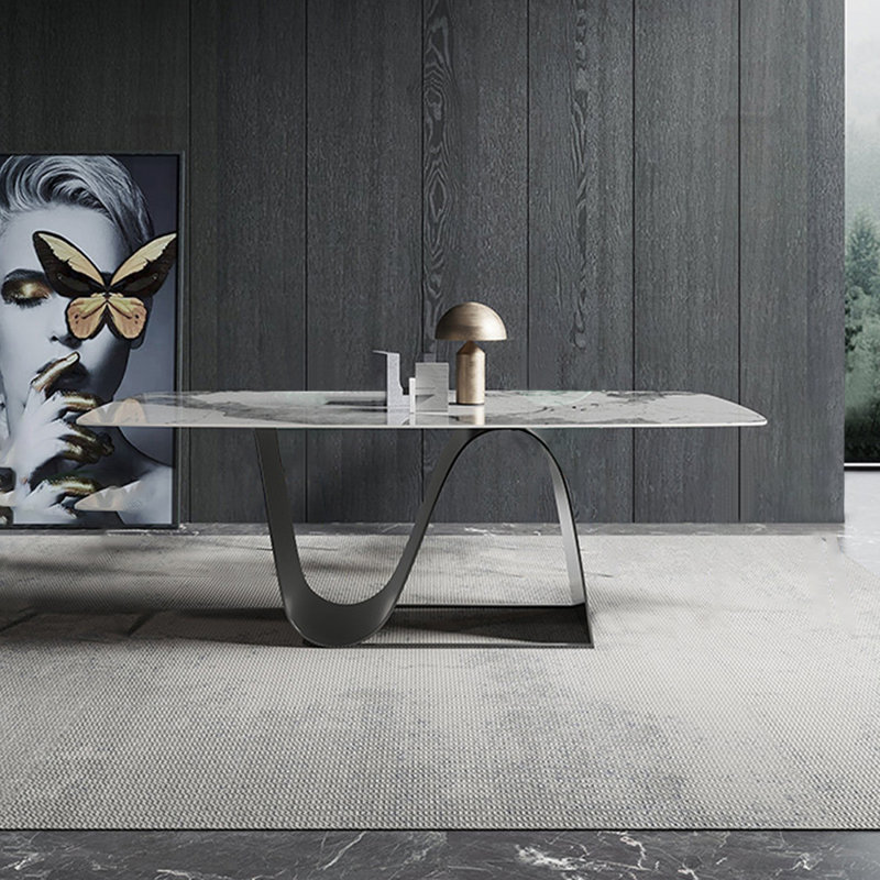 Table de salle à manger Renars, Gris, L 39,37 po x L 78,74 po