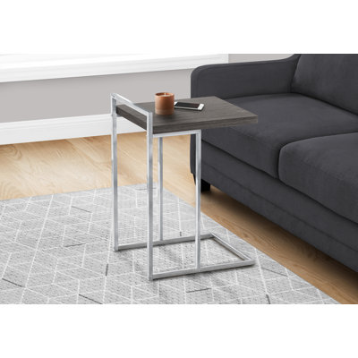 Accent Table, C-shaped, End, Side, Snack, Living Room, Bedroom, Metal, Laminate