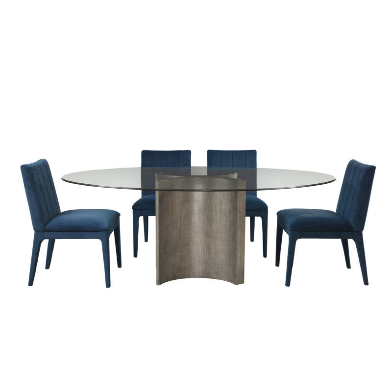 Symmetry Silver Dining Table