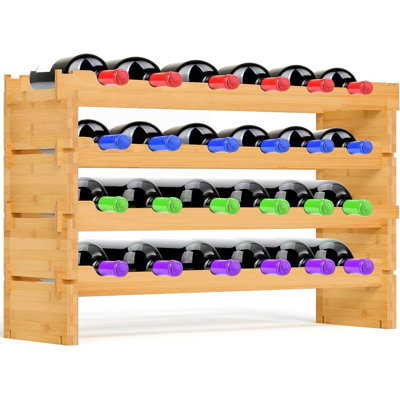 Oversize 24 Bottle Stackable Modular Wine Rack