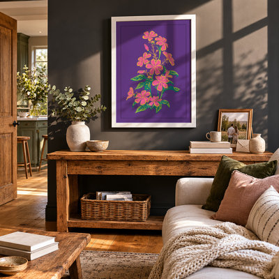 Pink Coral Florals Botanical - Print