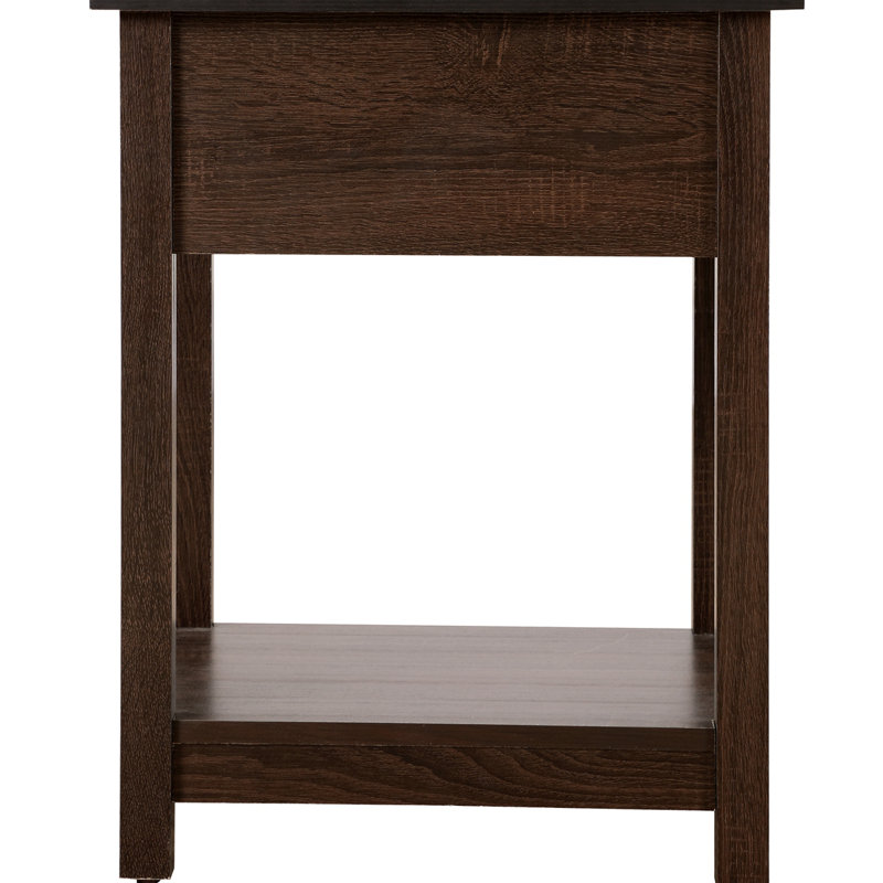 Table de chevet élégante et contemporaine, Brun