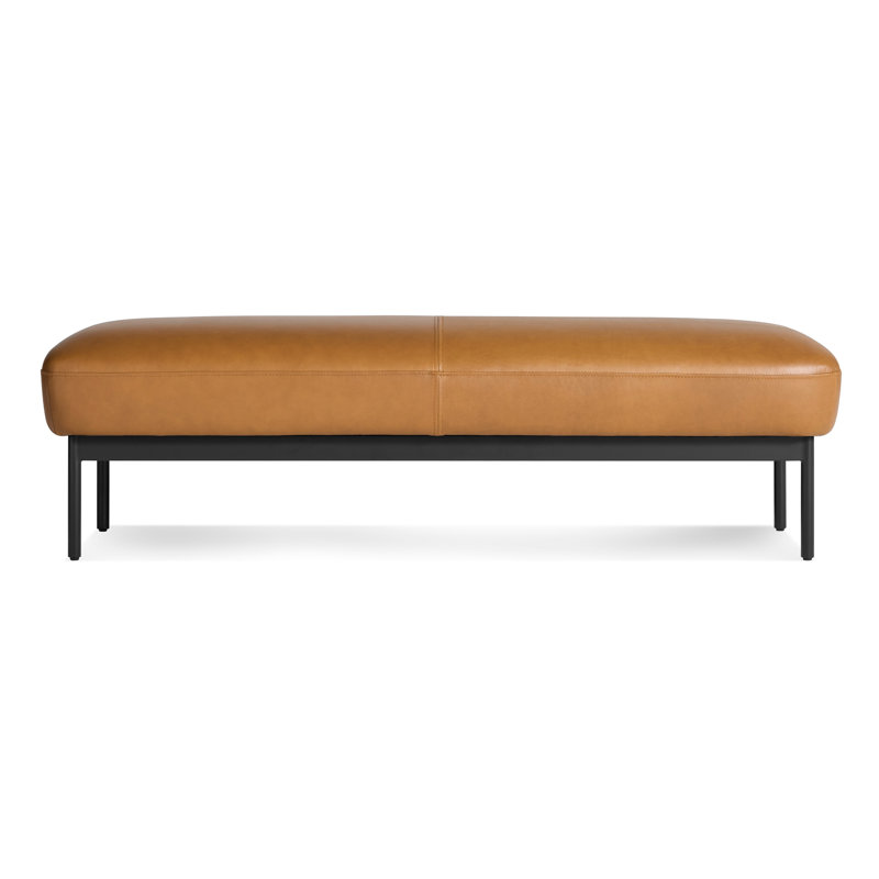 Puff Leather Upholstered Bench