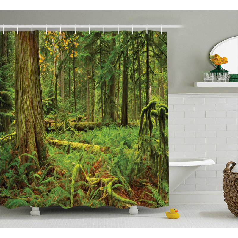Rideau de douche simple idyllic luxueux rainforest Kaitlin, H 75 po x l 69 po