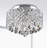 Roxana 4 - Light 13.6" Chrome Chandelier Style Drum Flush Mount