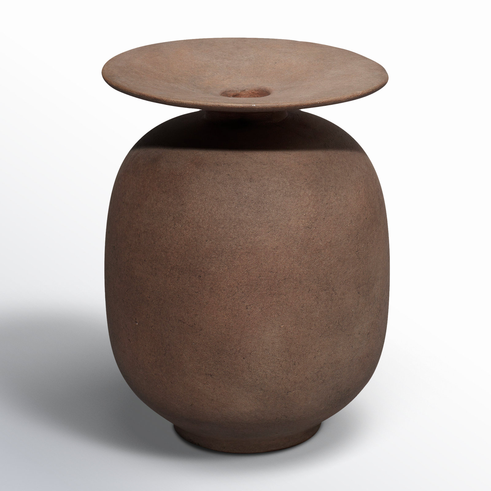 Zandy Handmade Ceramic Table Vase, Brown