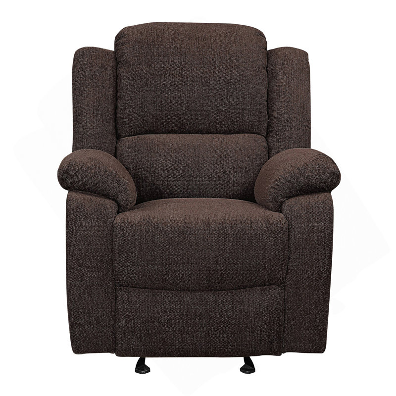 Fauteuil inclinable brun avec accoudoirs coussinés