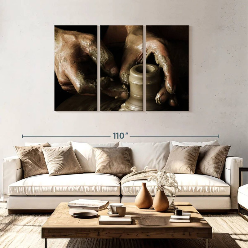 Senne Skillful Potter Hands, 48" H x 74" W