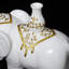 Ornement artistique en porcelaine blanche Elephant