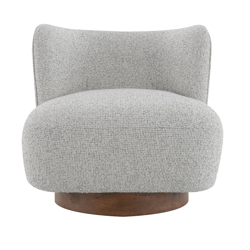 Fauteuil d'appoint en tweed gris Lisa