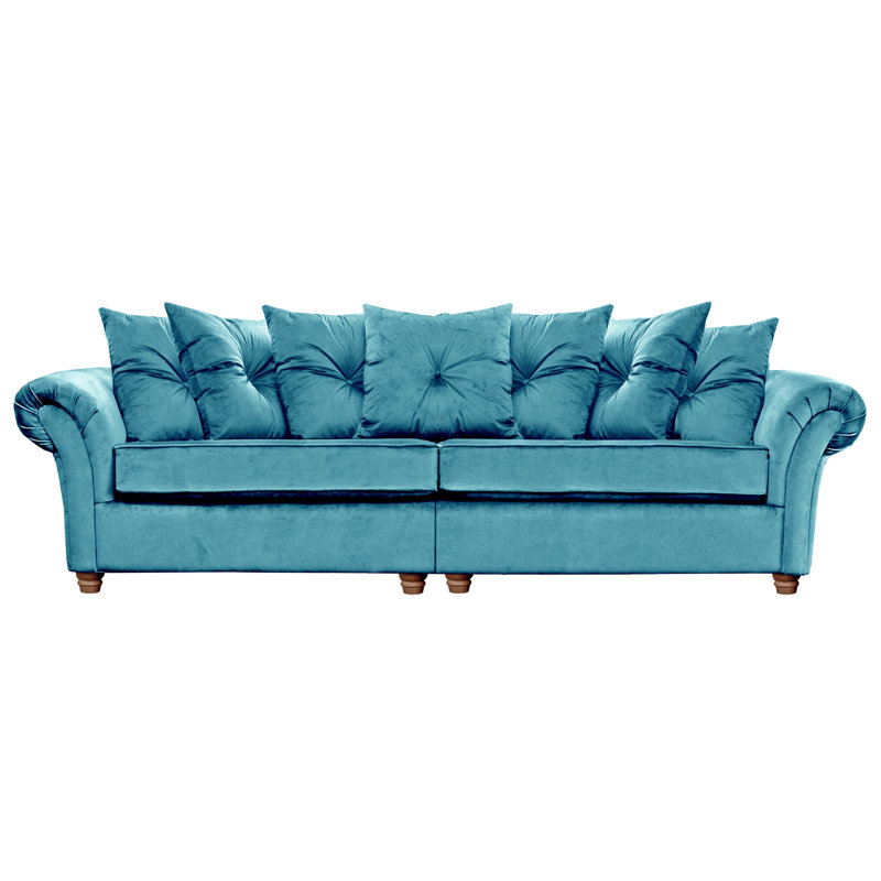 Lila Velvet Sofa, Turquoise