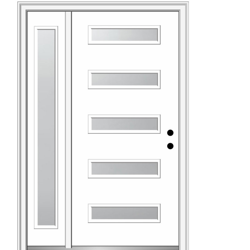 Portes d'entrée pré-suspendues avec projecteur Spotlight, Côté gauche, 53 po x 81,75 po