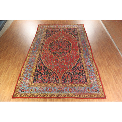 Pre-1900 Vegetable Dye Traditional Large Rug 12x19