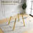 51-Inch Tempered Glass Dining Table with Sturdy Metal Legs-1916615908