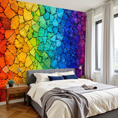 Papier peint adhésif auto-adhésif moderne pour la chambre à coucher L 69 po x l 96 po Peel and Stick