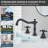 8 inch 2 Handles 3 Holes Widespread Bathroom Sink Faucet Bathroom Vanity Faucet Basin Mixer Tap Faucet Matching Pop Up Drain with Overflow-104291486